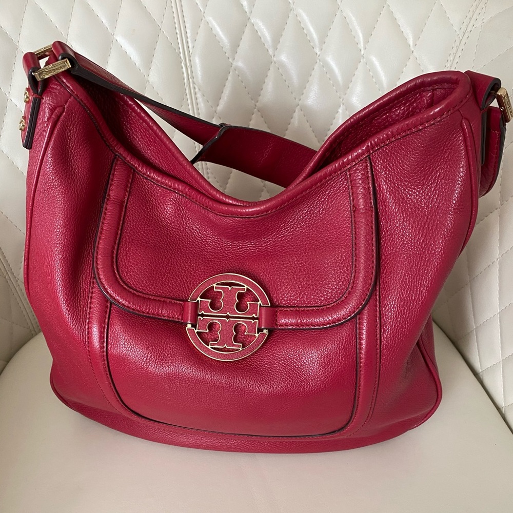 Tory Burch Cherry Red Hobo Bag